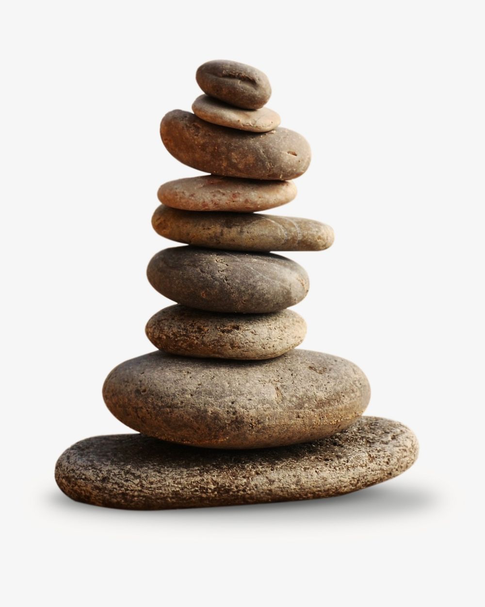 Balancing stones image on white