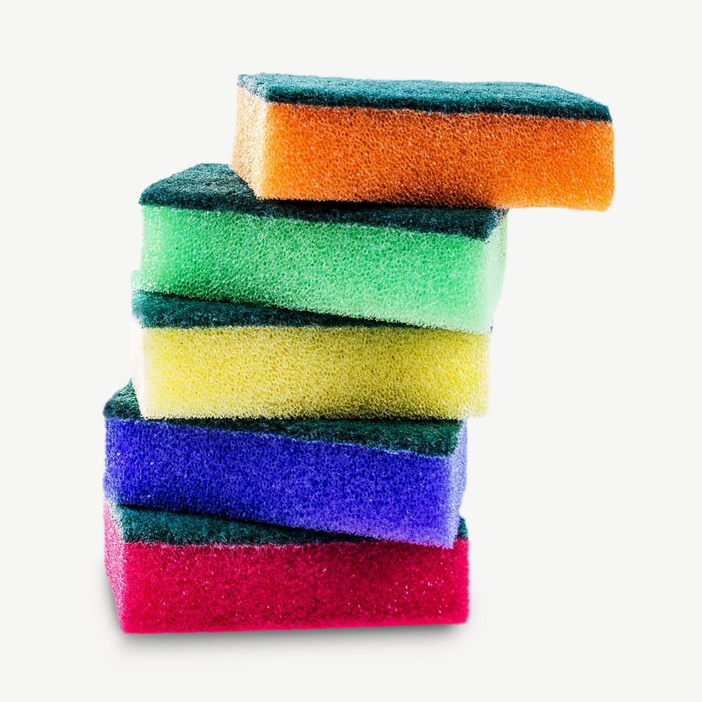 Stacked sponge isolated graphic psd