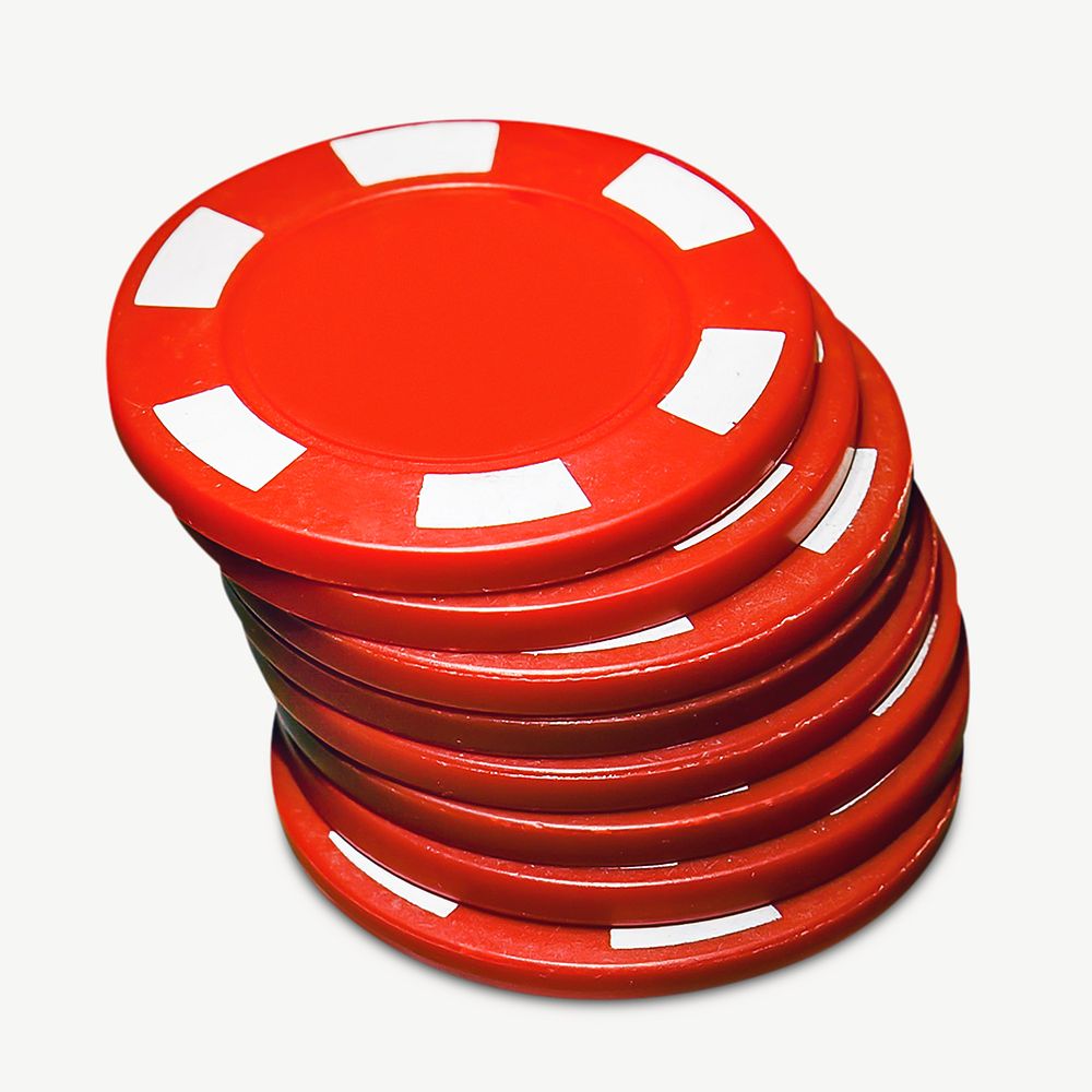 Red casino token isolated graphic psd
