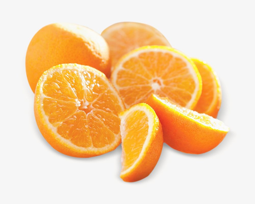 Orange fruit image on white