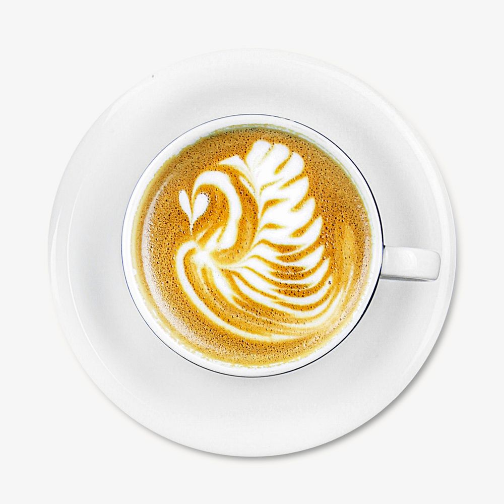 Coffee latte, isolated design on white