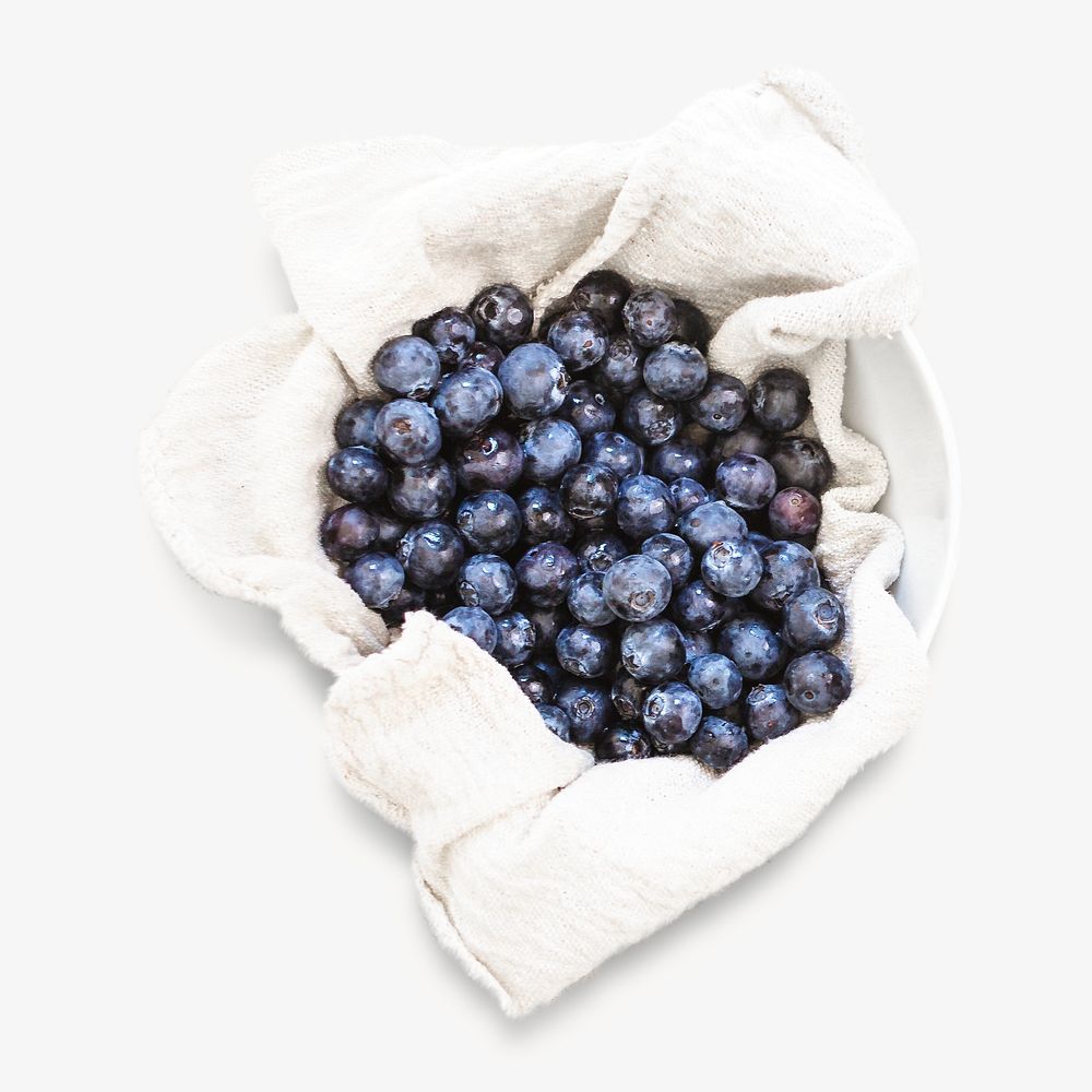 Blueberry image on white
