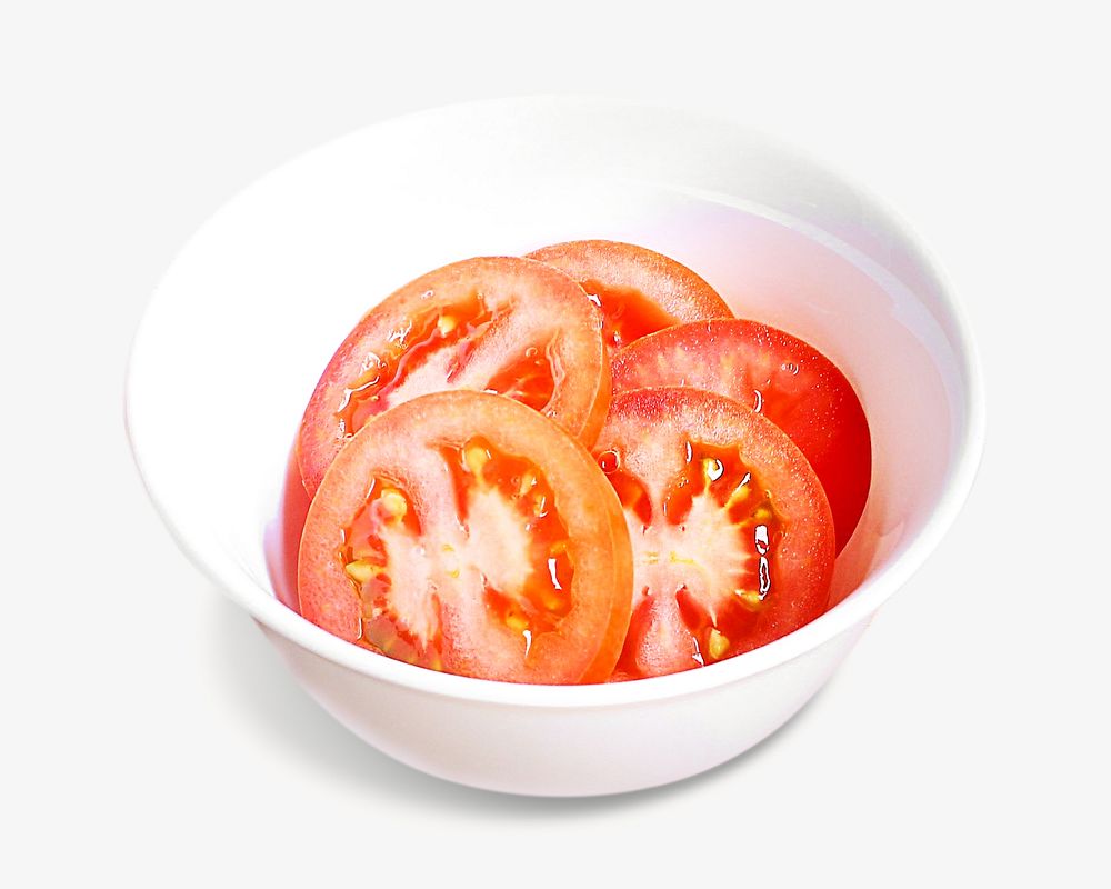 Fresh tomatoes image on white