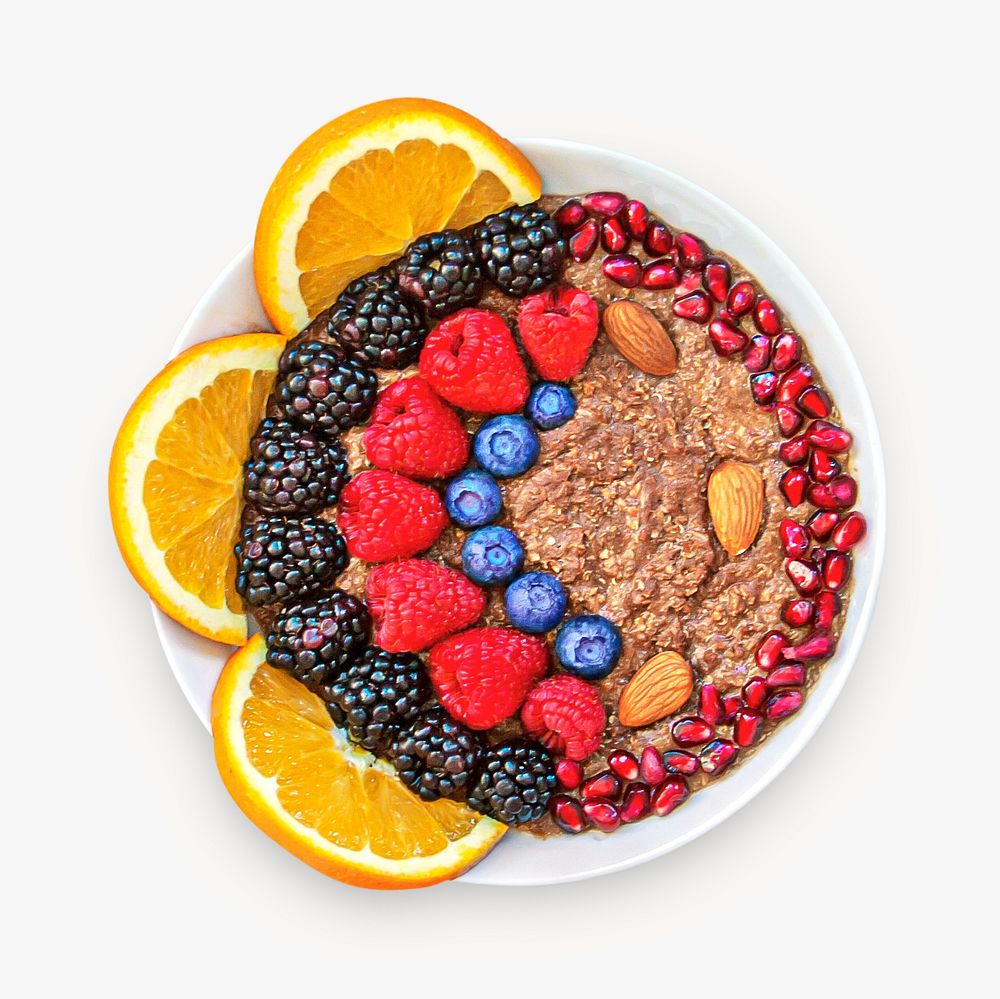 Quinoa breakfast image, food photo on white