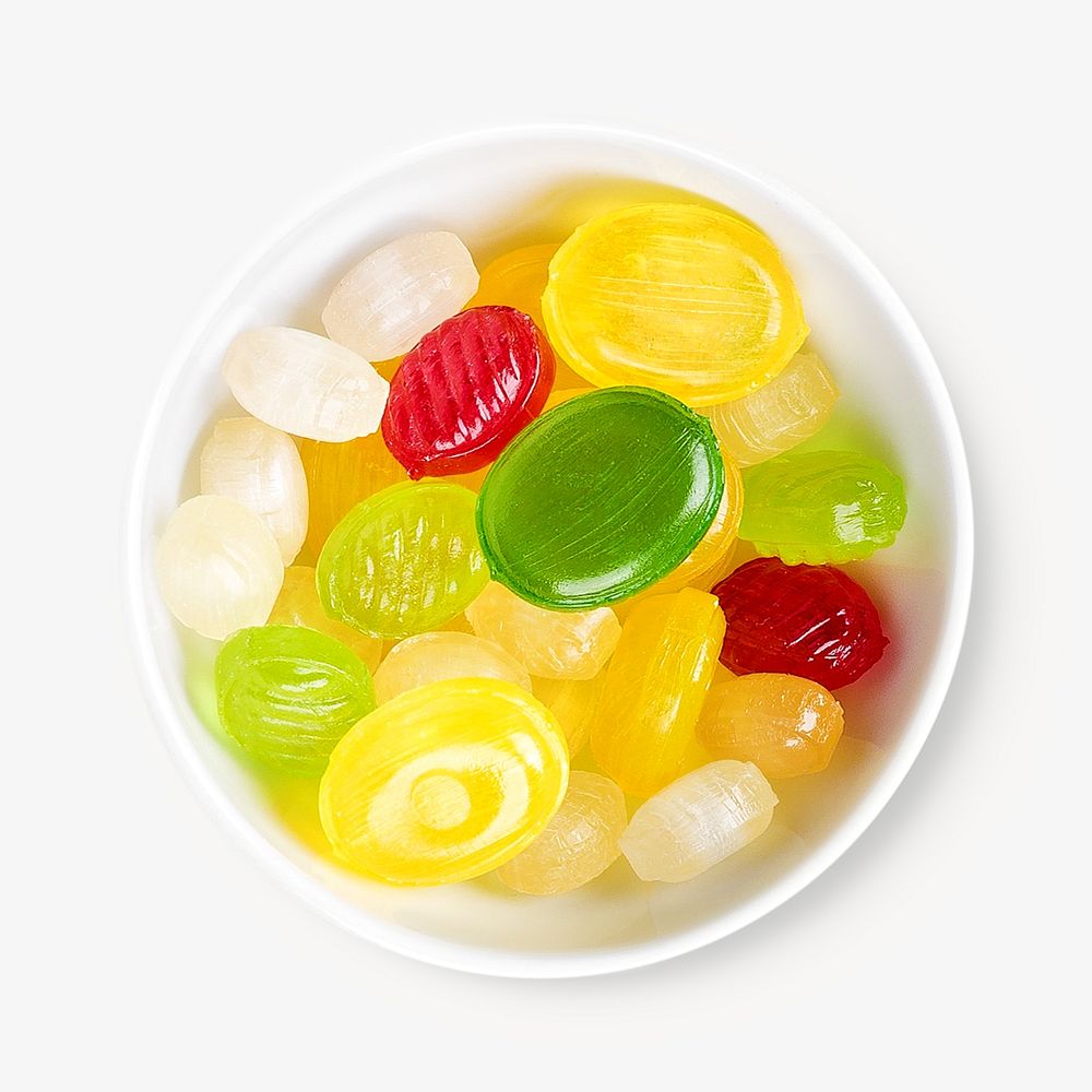 Candy bowl, isolated image