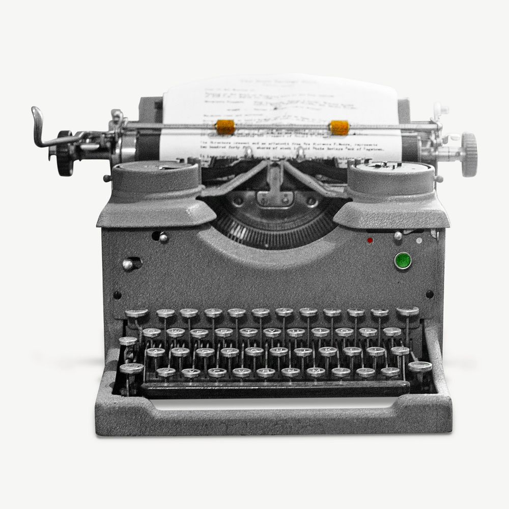 Grey typewriter design element psd | Free PSD - rawpixel