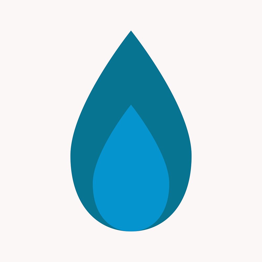 Water droplet clip art vector. Free public domain CC0 image.