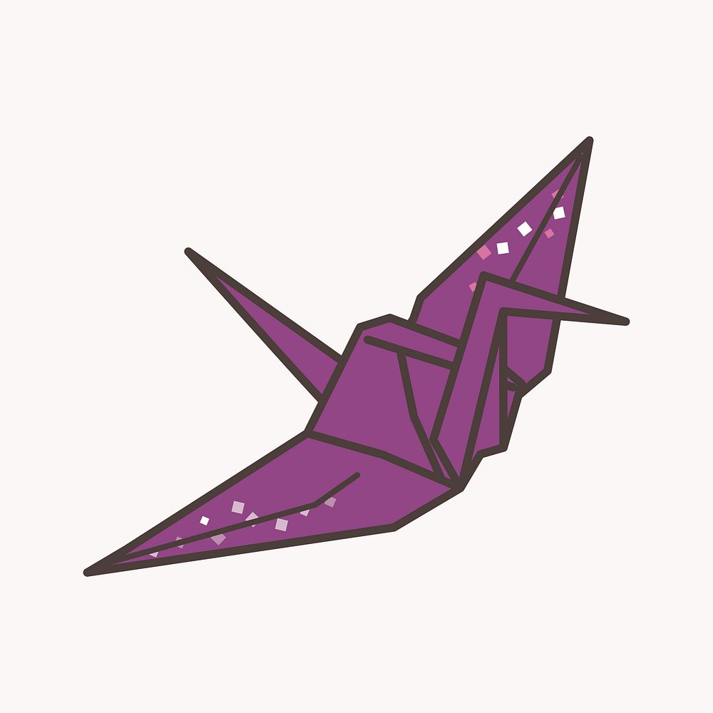 Bird origami clip art vector. Free public domain CC0 image.
