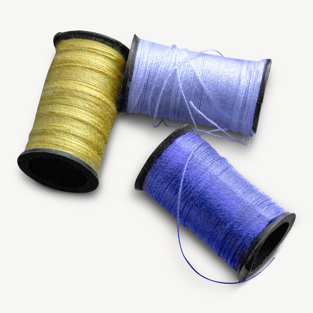 Thread spools isolated graphic psd