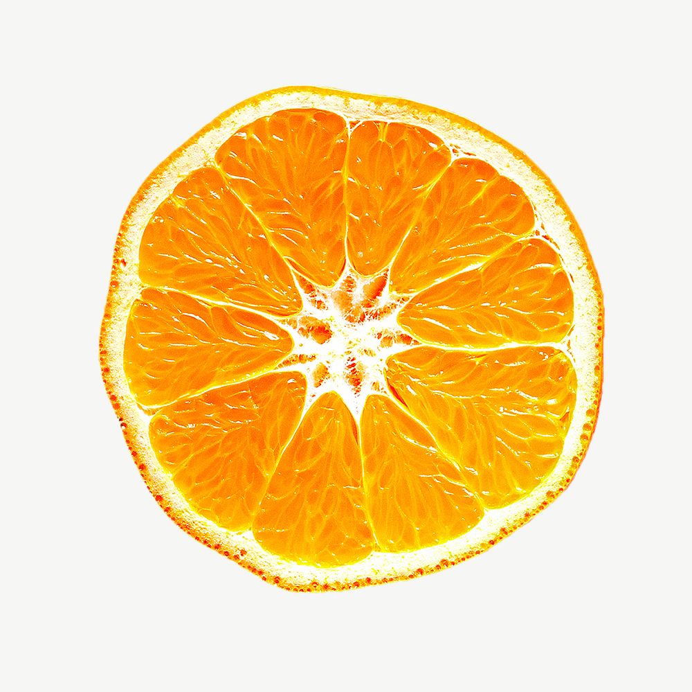 Orange slice food element graphic psd