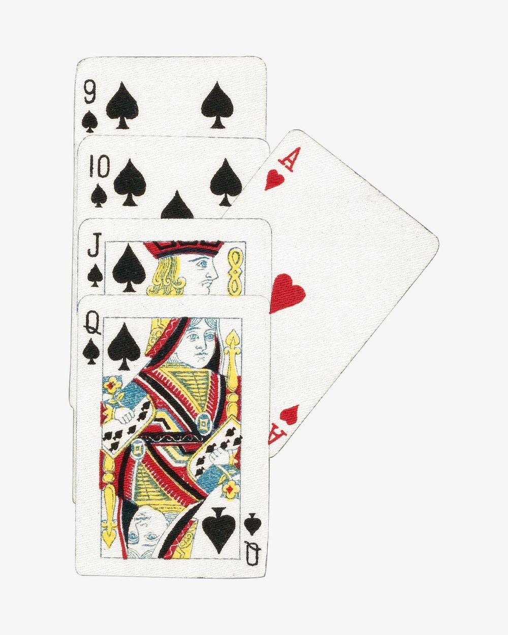 Royal flush poker card isolated design. Remixed by rawpixel.