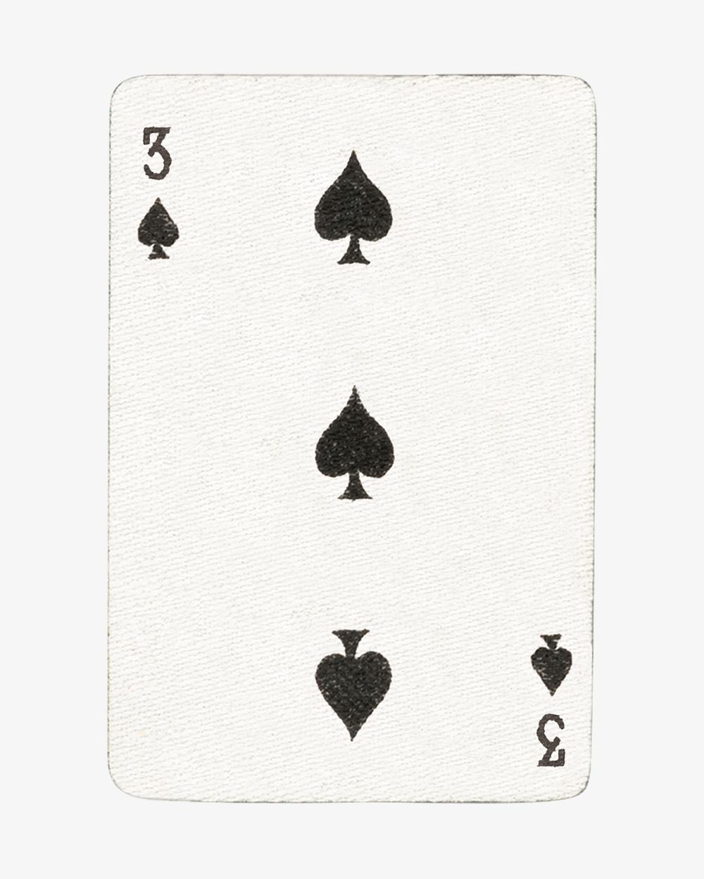 3  spade poker card isolated design. Remixed by rawpixel.
