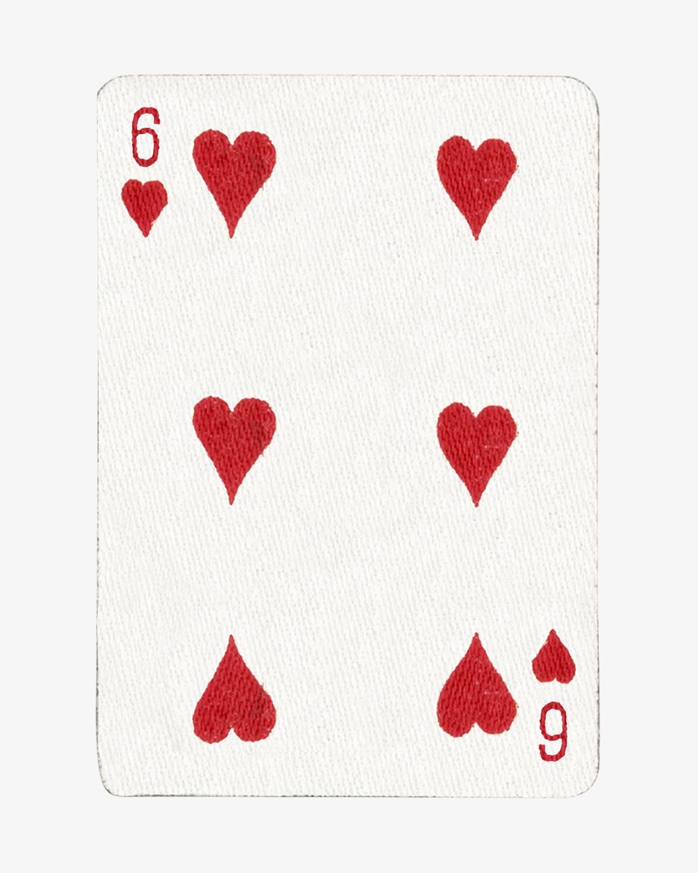6 heart poker card isolated design. Remixed by rawpixel.