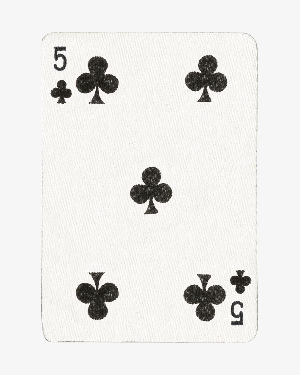 5  clover poker card isolated design. Remixed by rawpixel.