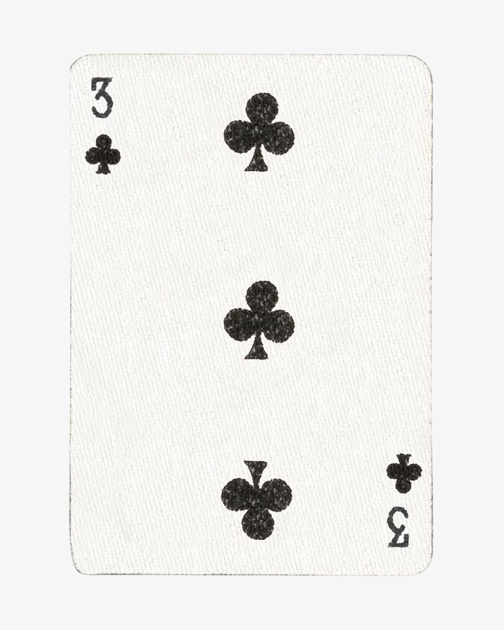 3  clover poker card isolated design. Remixed by rawpixel.