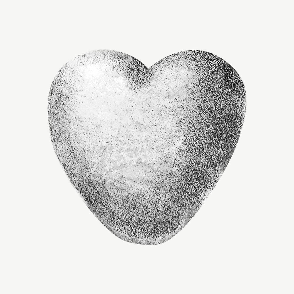 Heart shape, vintage illustration psd.  Remixed by rawpixel. 