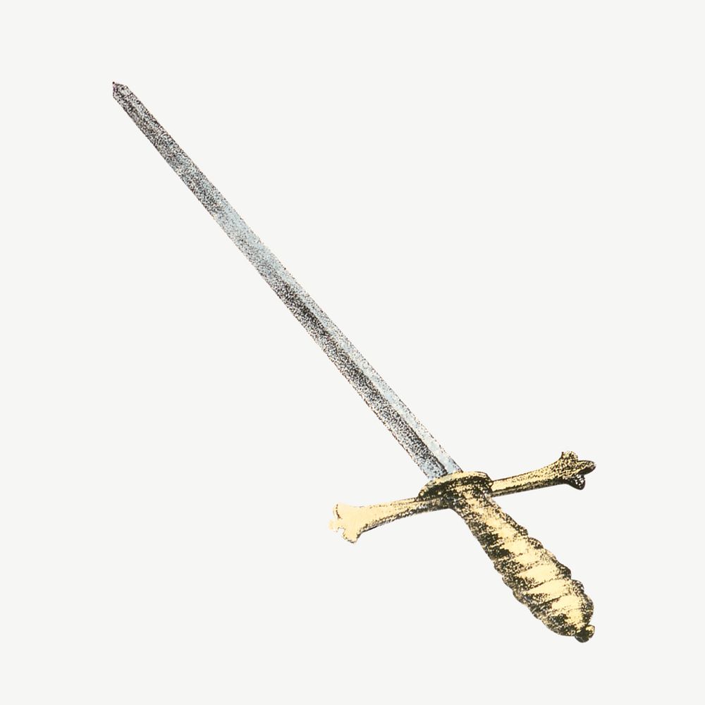 Sword, vintage weapon illustration psd.  Remixed by rawpixel. 