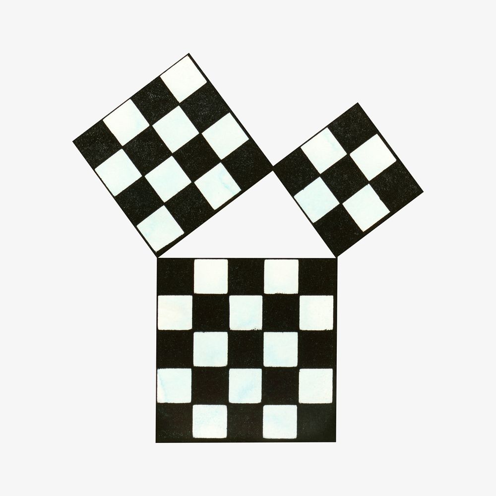 Checkered dices, vintage illustration.  Remixed by rawpixel. 