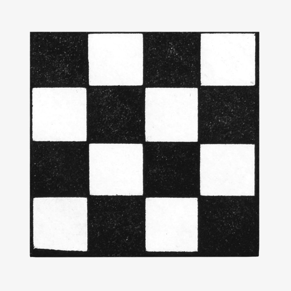 Checkered square shape, vintage illustration.  Remixed by rawpixel. 
