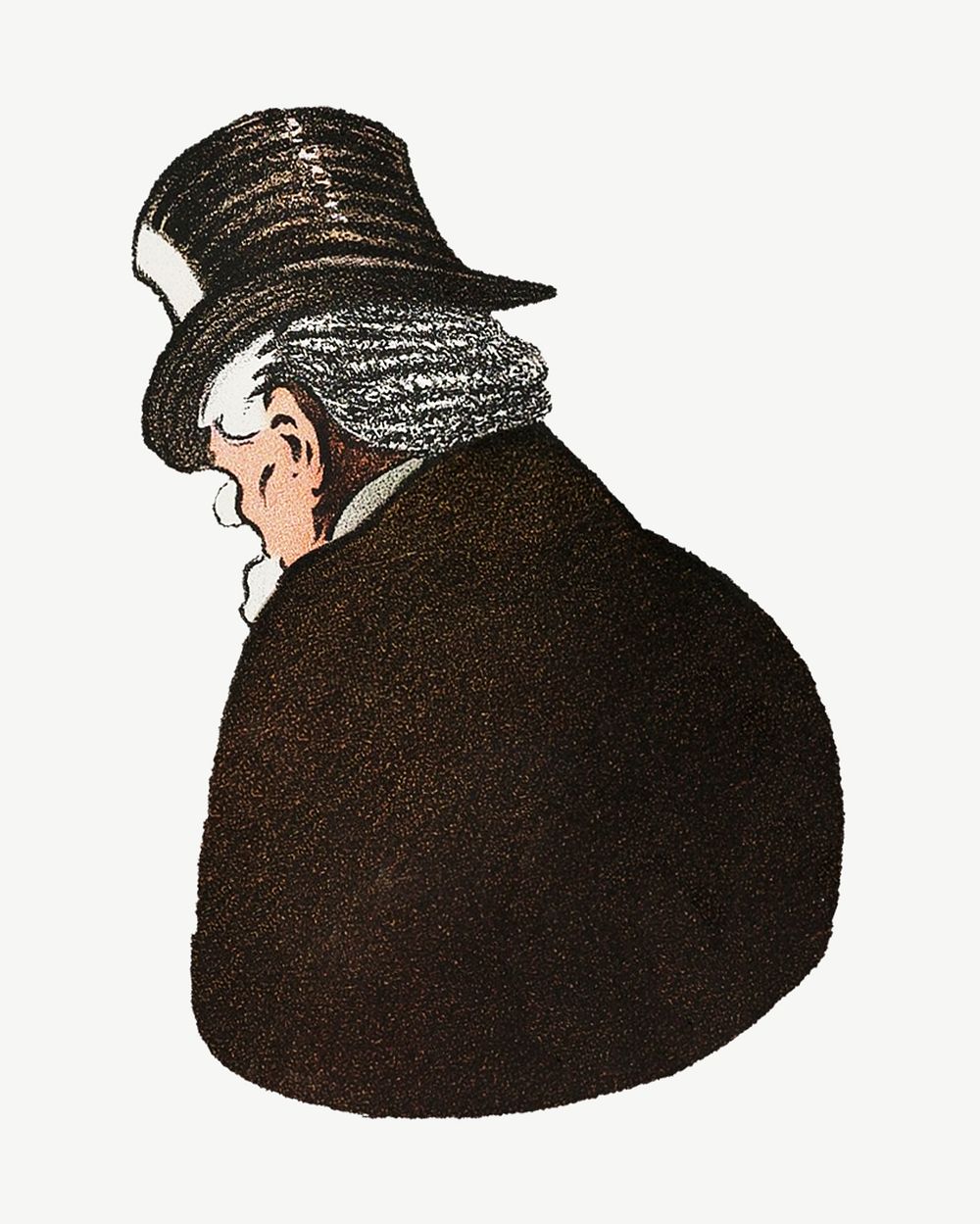 Victorian man, rear view illustration by J. M. Barrie psd.  Remixed by rawpixel. 