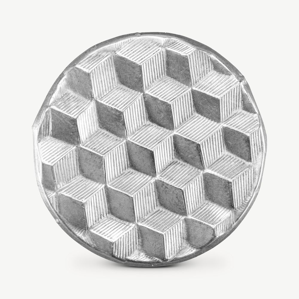 Silver flat circular button psd.  Remixed by rawpixel. 