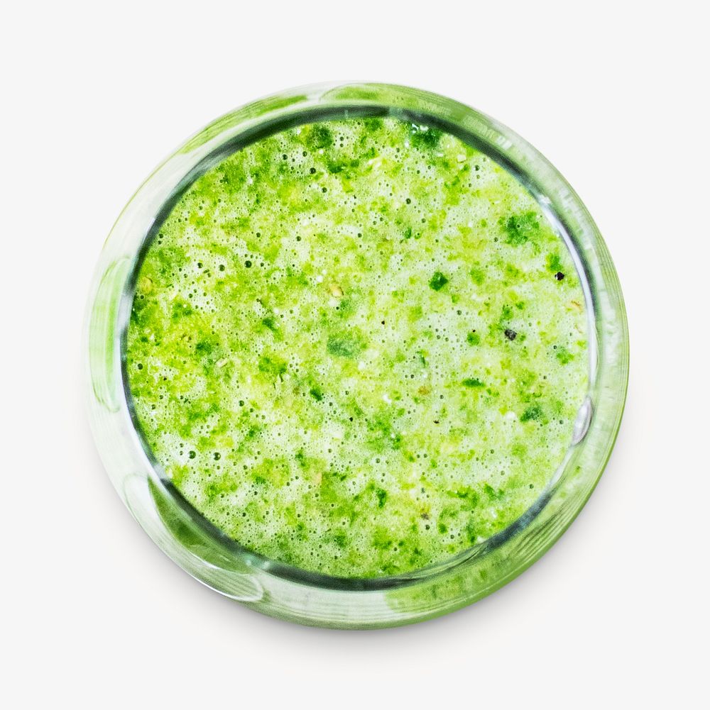 Green smoothie, isolated image