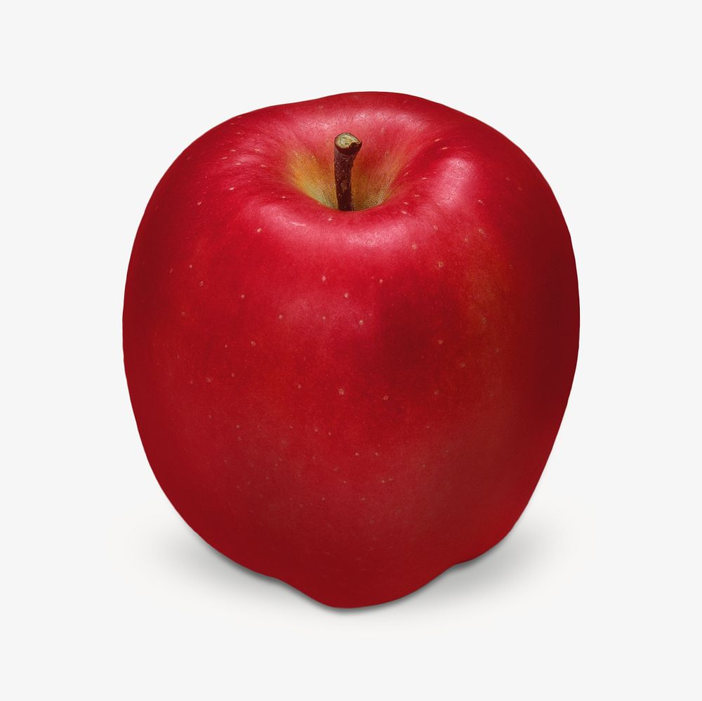 Red apple image on white