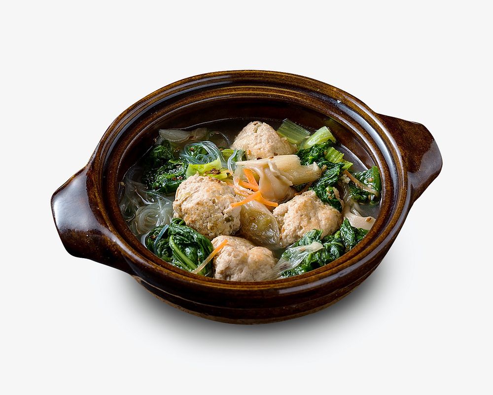 Asian cuisine soup isolated object