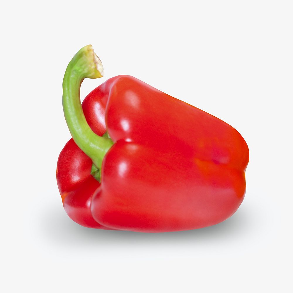 Red bell pepper. isolated object