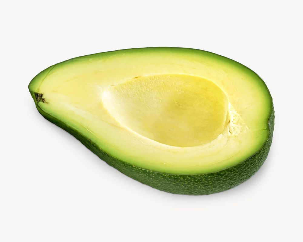 Avocado image on white design