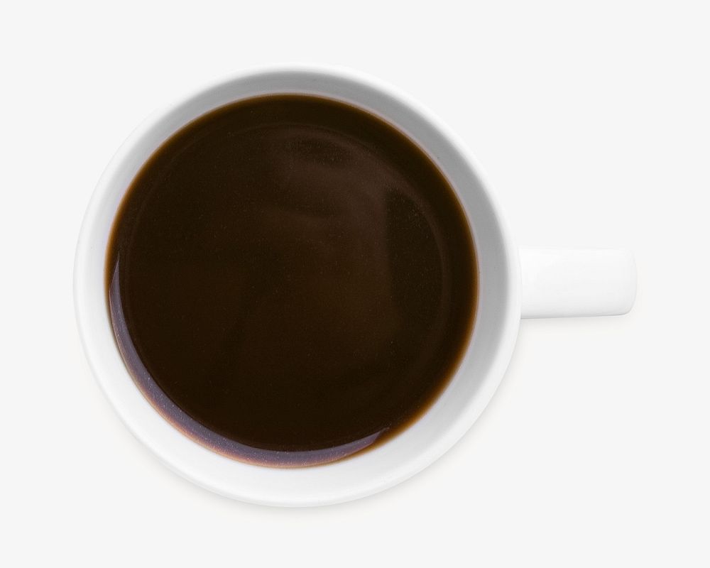 Black coffee image on white design