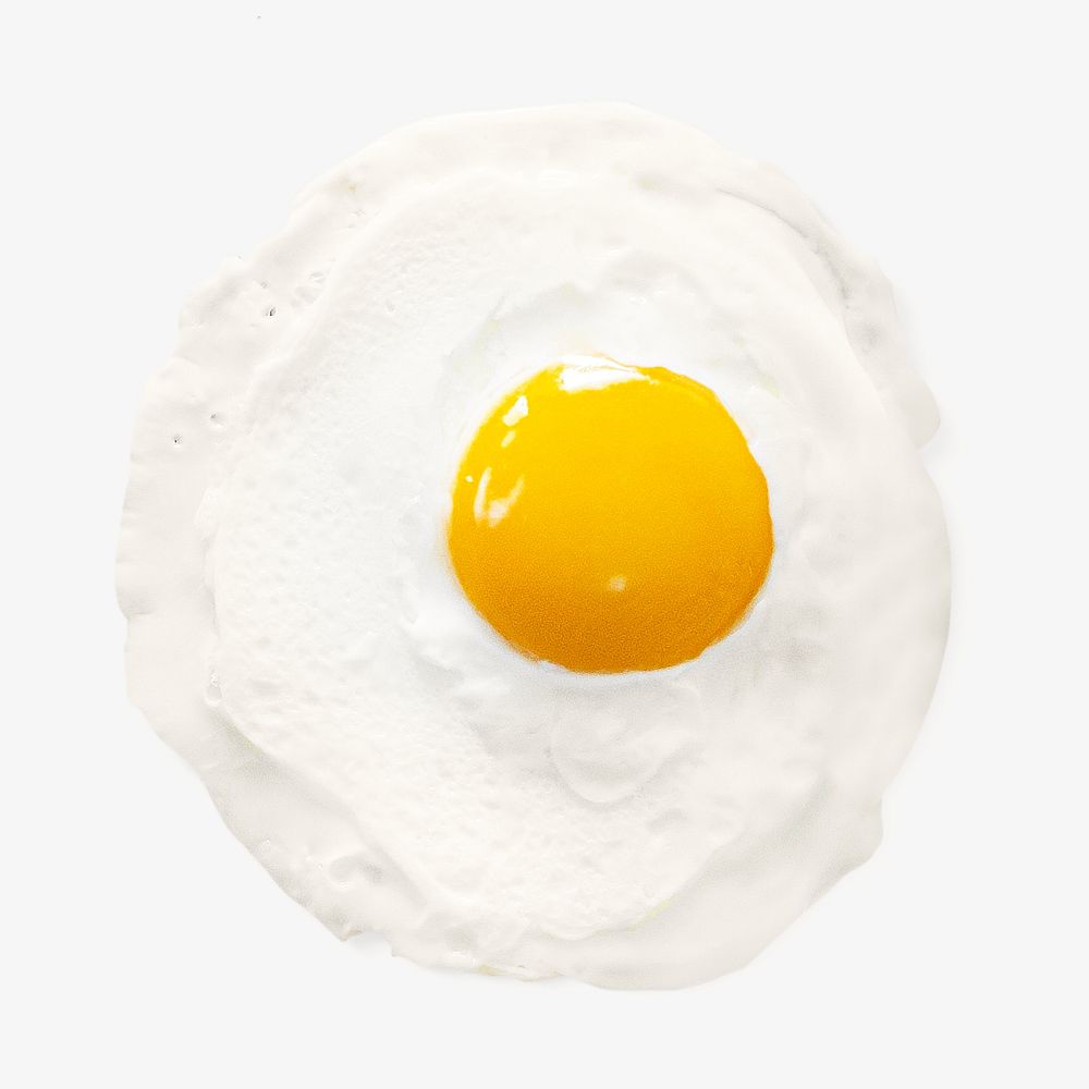 Breakfast fried egg, isolated image