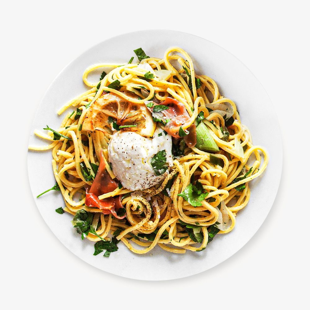Spaghetti isolated image on white