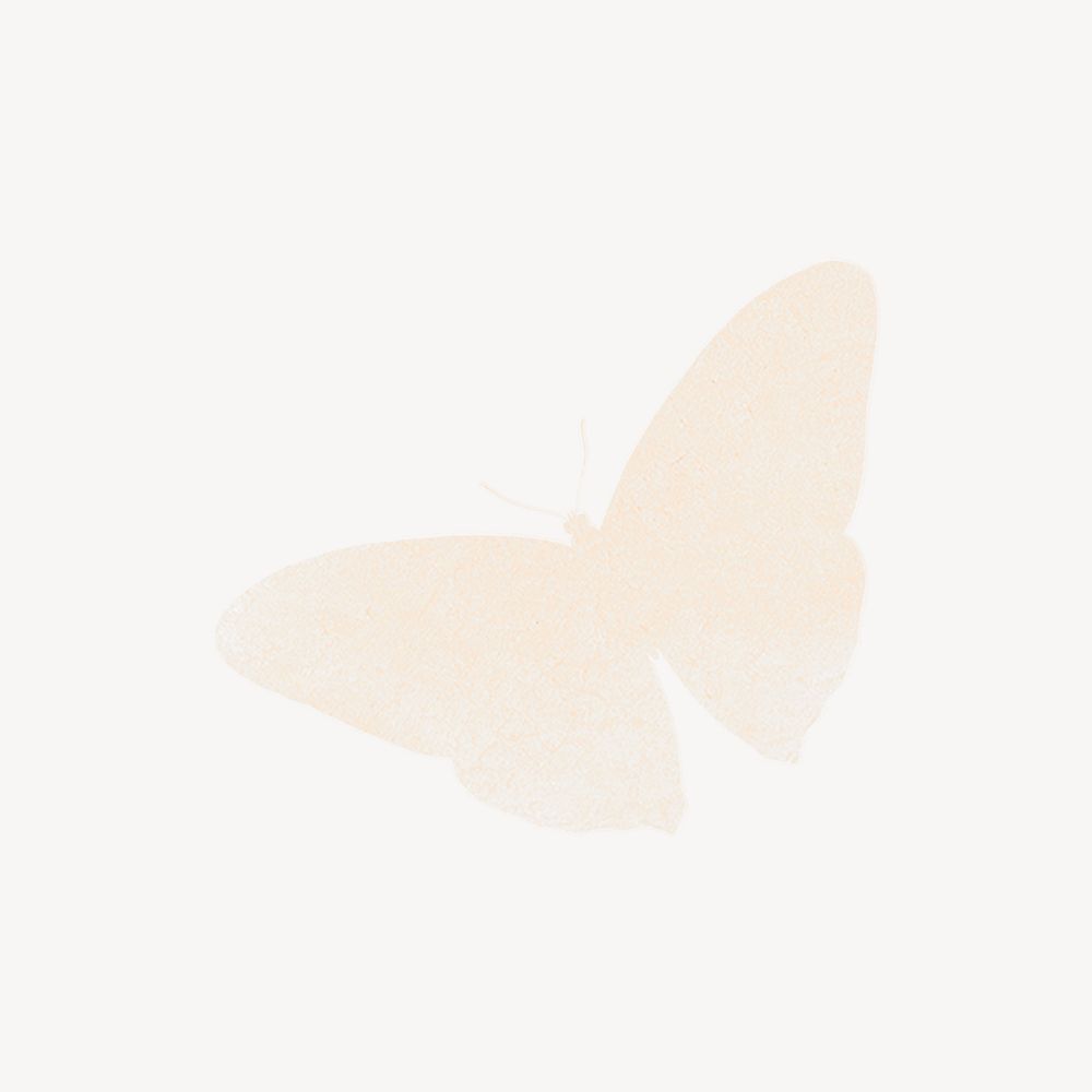 Pastel watercolor butterfly illustration collage element psd
