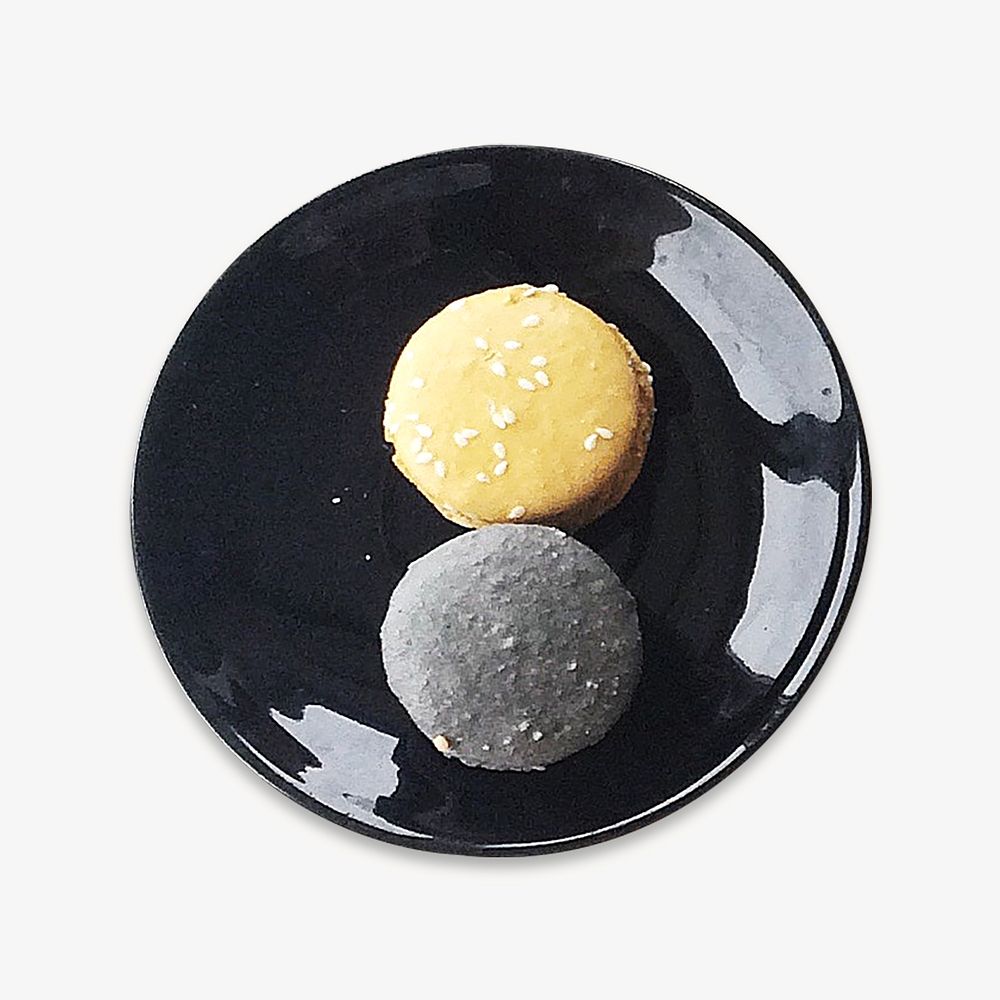 Macarons on plate isolated design