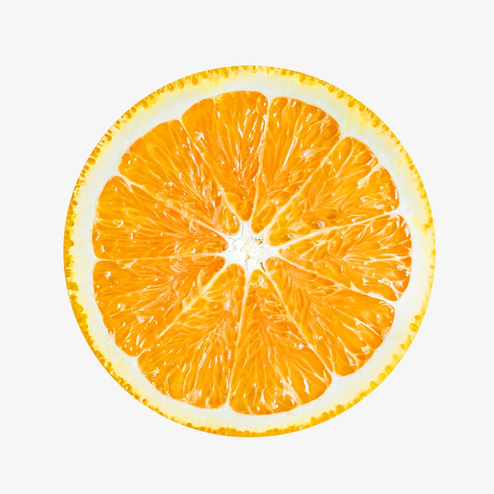 Orange slice isolated image
