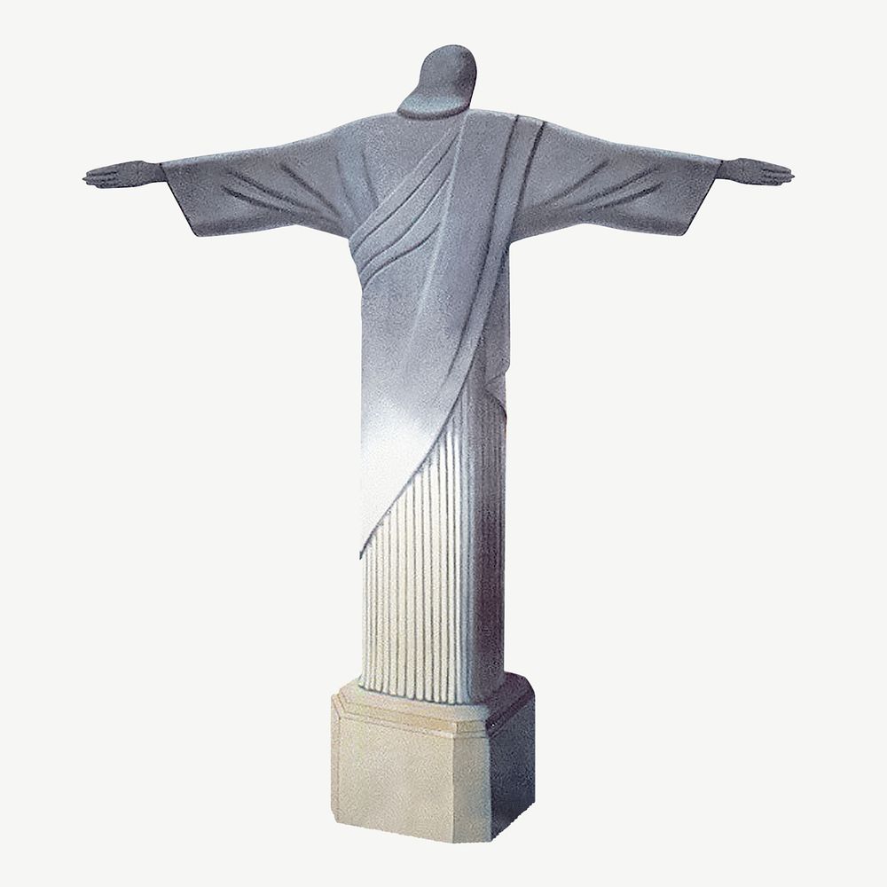 Christ the Redeemer illustration psd. Remixed by rawpixel.
