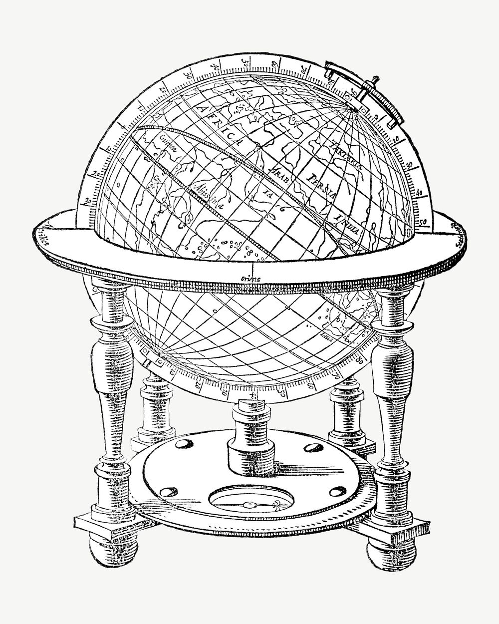 Vintage globe ball illustration psd. Remixed by rawpixel.