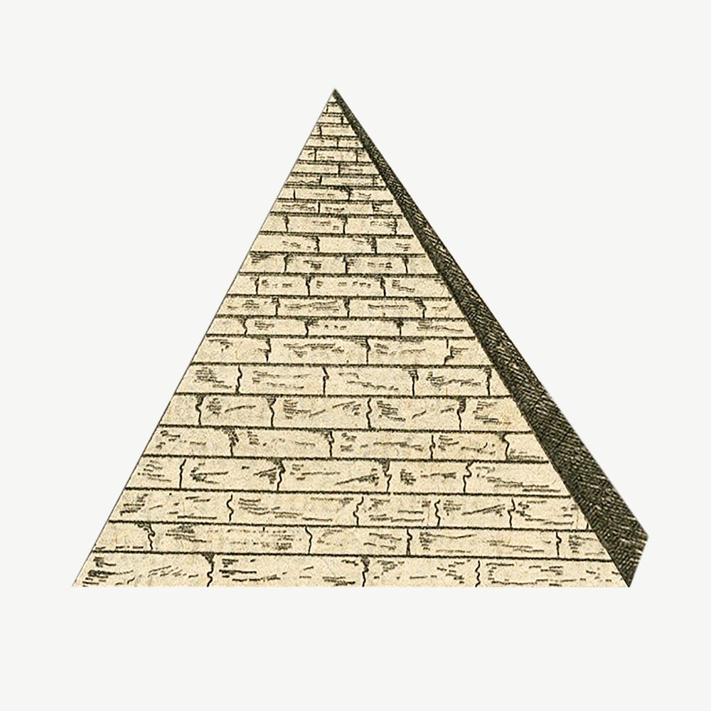 Vintage Giza Pyramids illustration psd. Remixed by rawpixel.