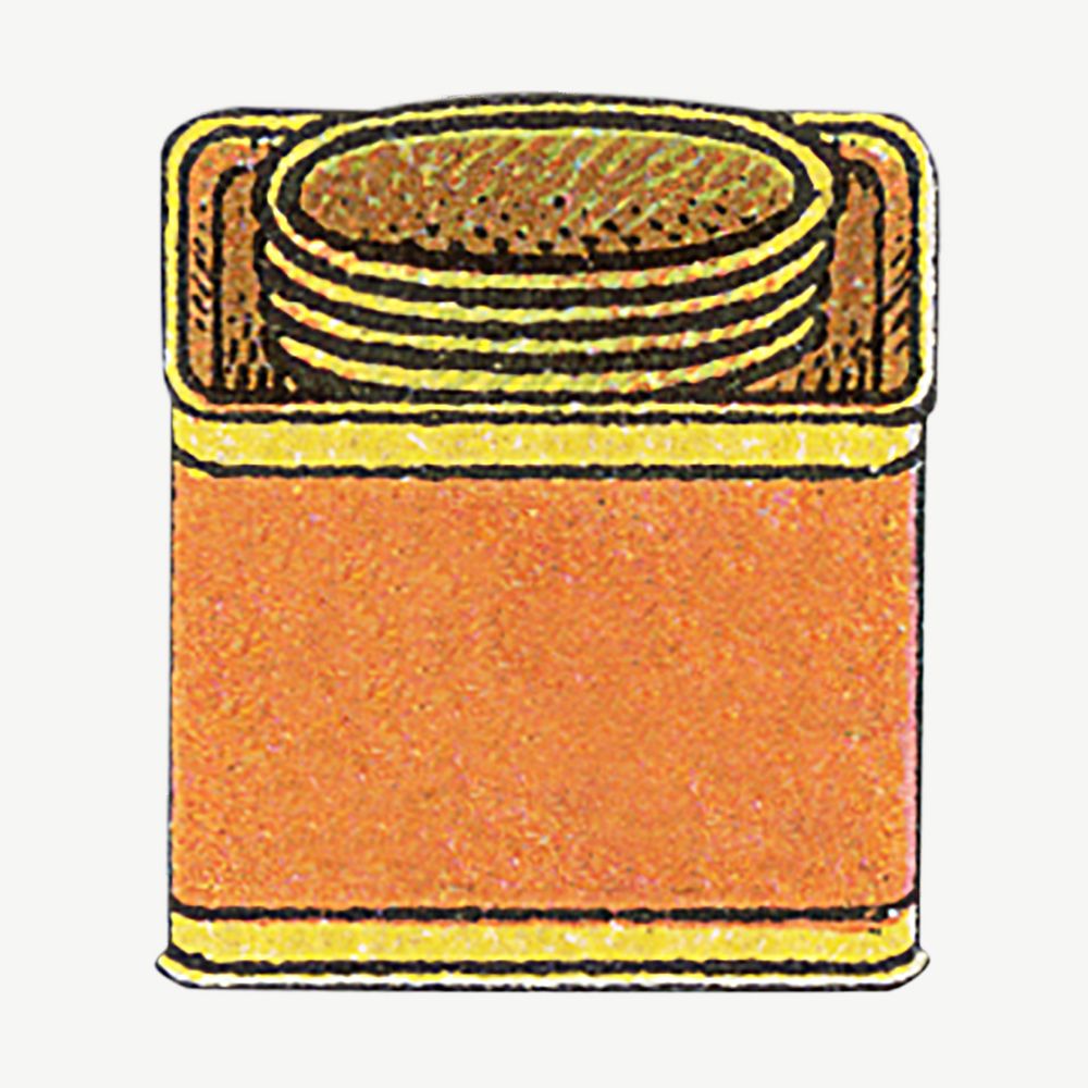 Vintage tea box chromolithograph illustration psd. Remixed by rawpixel.