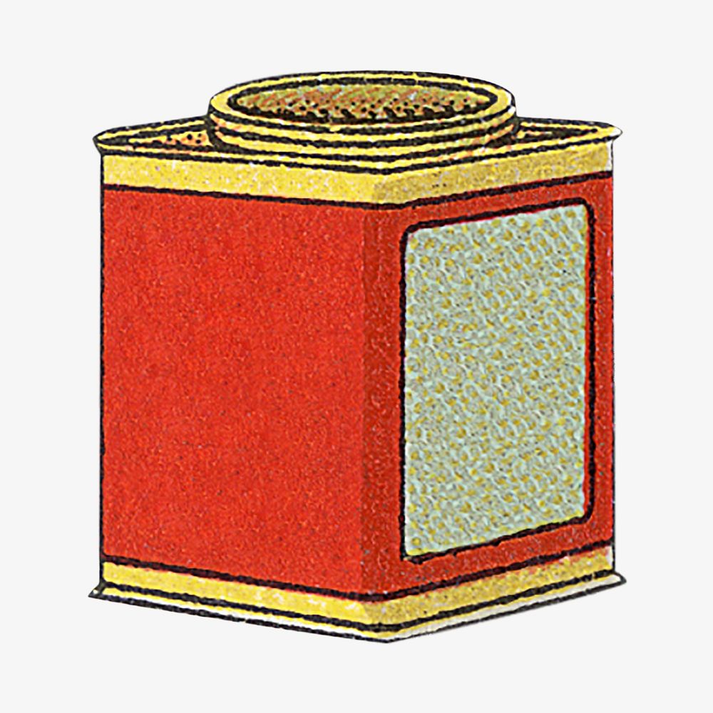 Vintage tea box chromolithograph illustration. Remixed by rawpixel.