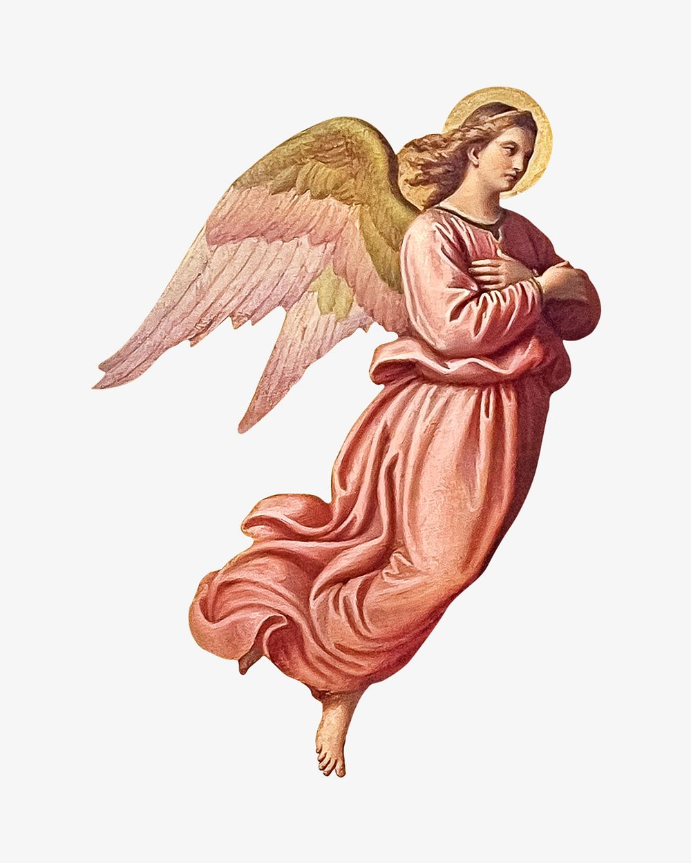 Flying angel vintage illustration. Remixed by rawpixel. 