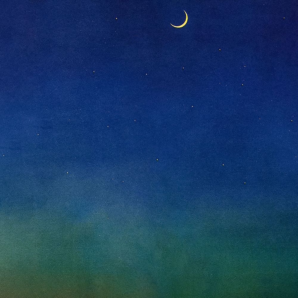 Crescent moon sky background. Remixed by rawpixel. 