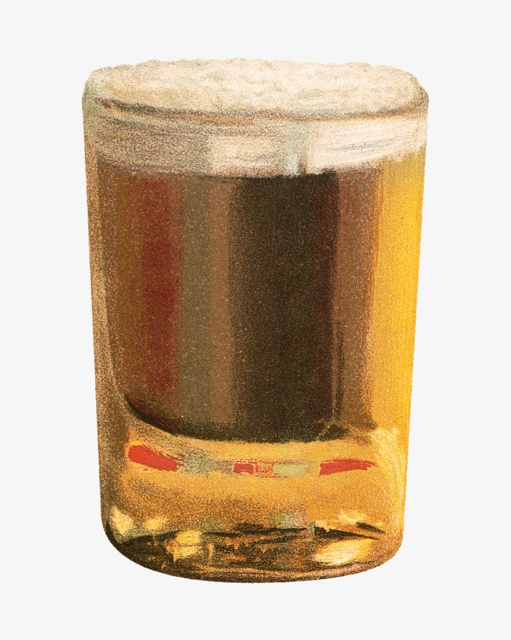 Vintage beer glass, chromolithograph illustration. Remixed by rawpixel. 