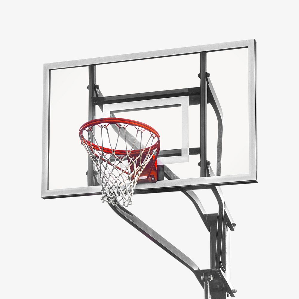 Basketball hoop isolated image on white