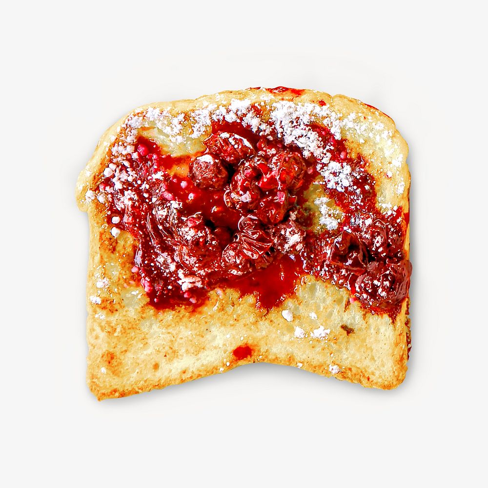 Berries French toast isolated image