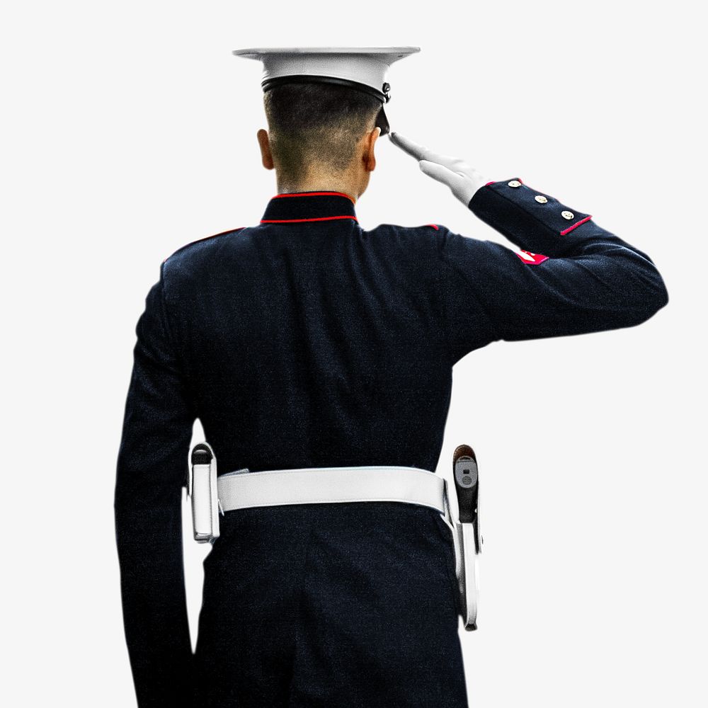 Marine soldier isolated image