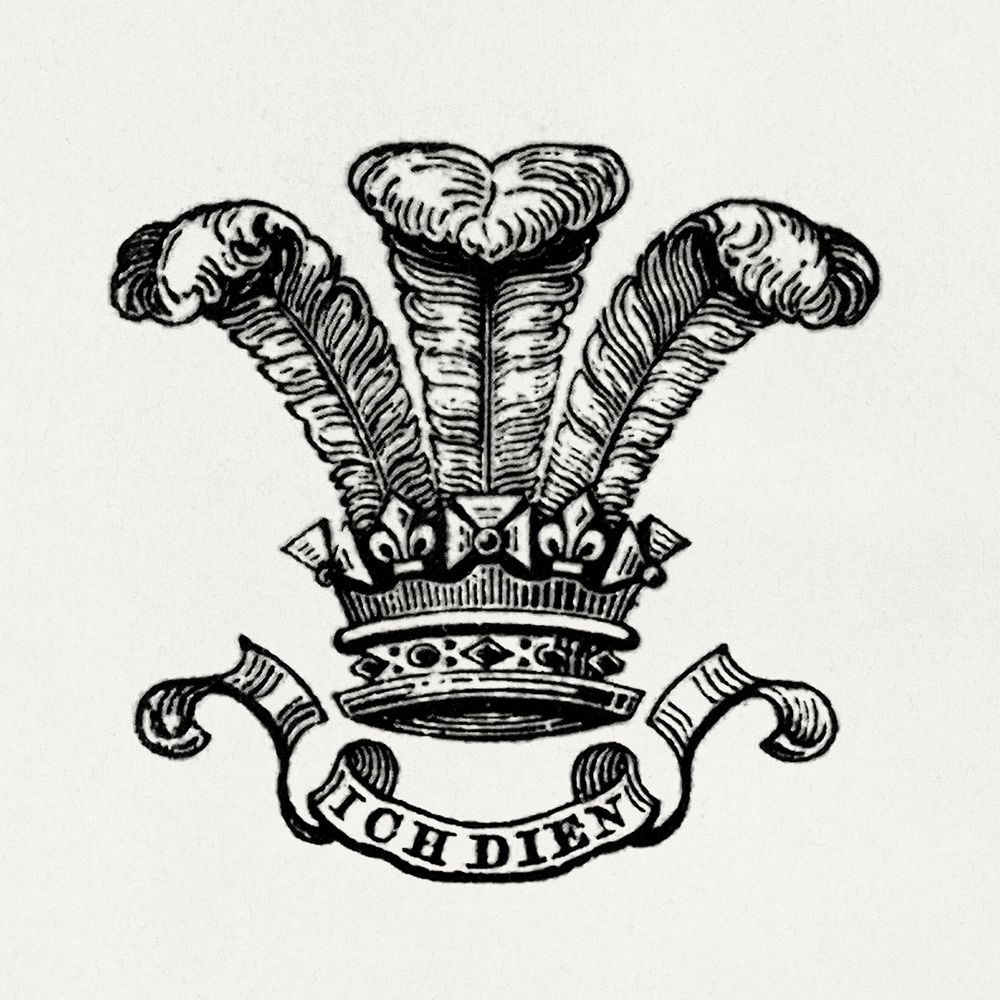 The Coat of Arms of a Prince of Wales (1845). Original public domain image from Smithsonian. Digitally enhanced by rawpixel.