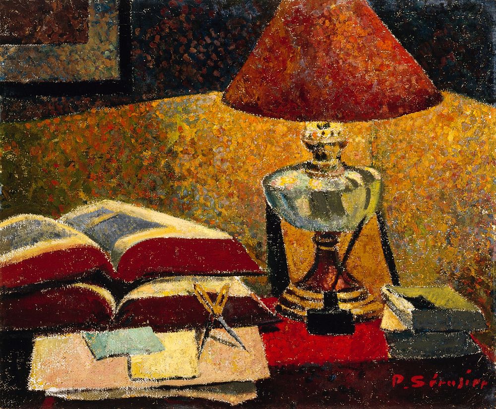 Under the lamp (1906) oil painting by Paul S&eacute;rusier. Original public domain image from The Finnish National Gallery.…