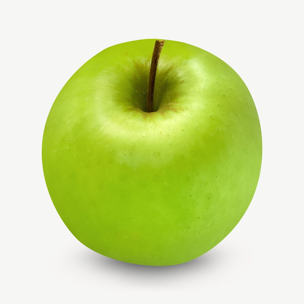 Green apple design element psd